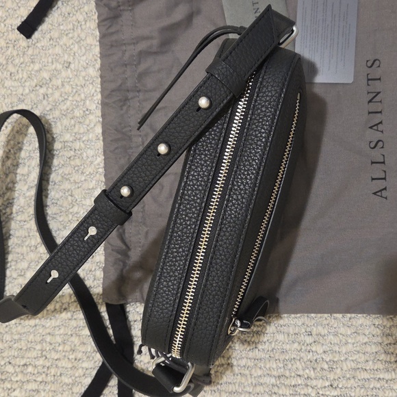ALLSAINTS Captain Lea Leather Crossbody Bag - Picture 3 of 12